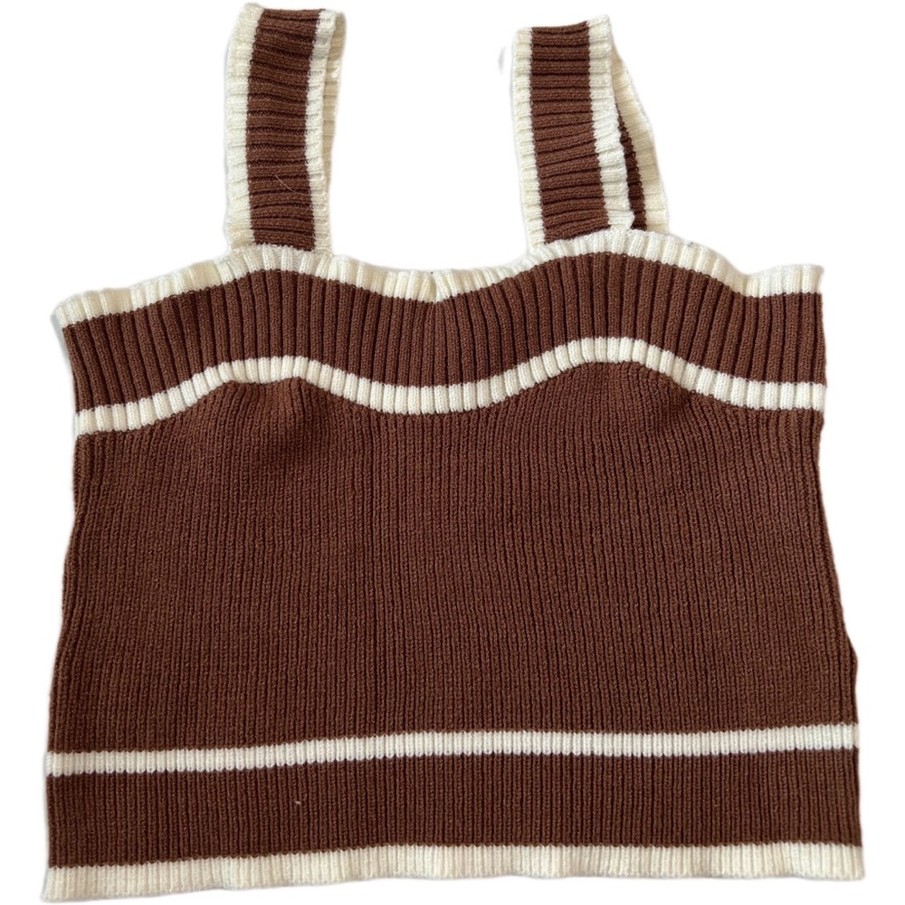Brown Shein Crop Knit